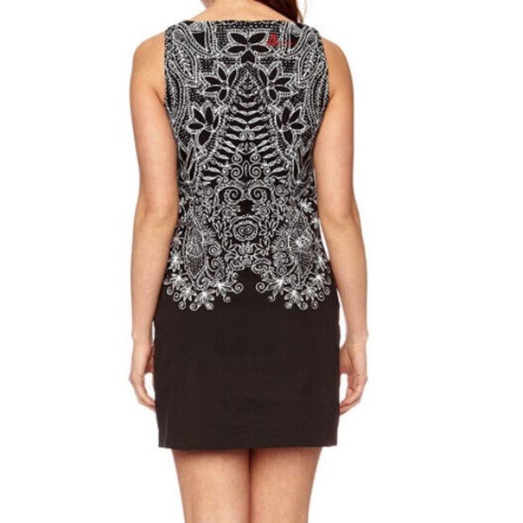 DESIGUAL formal dress Sz 36 eu ( S to M ) Sheath Sleeveless STAR DESIGNER PARTY - Picture 4 of 16